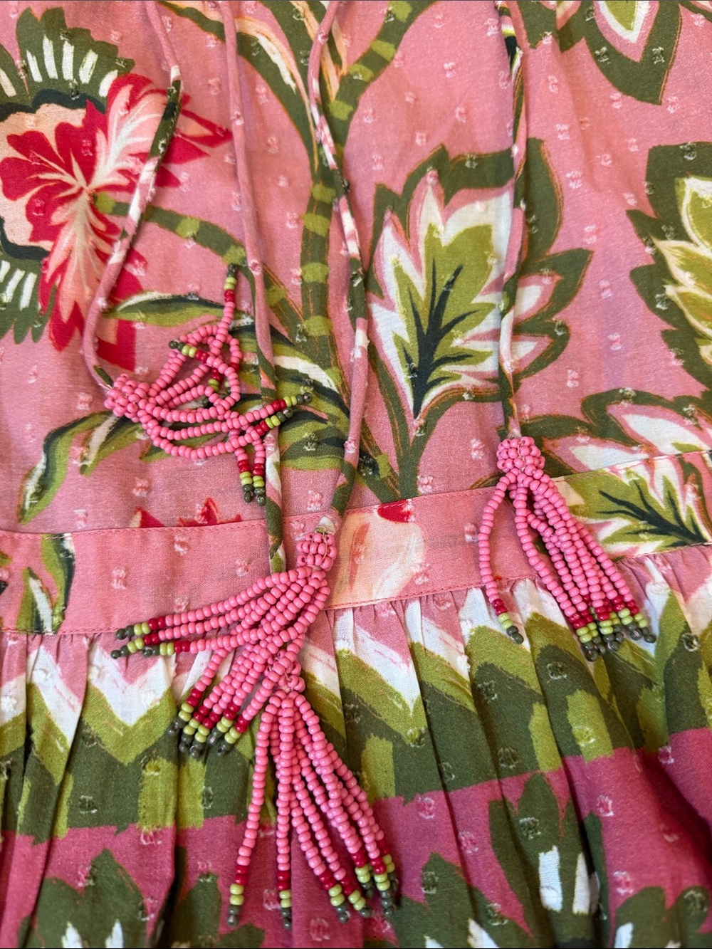 Farm Rio Aura Peasant Mini Dress Size Large - C30-042 - Picture 6 of 11